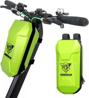 nineninja scooter storage bag: waterproof, portable & spacious organizing solution in bright green logo