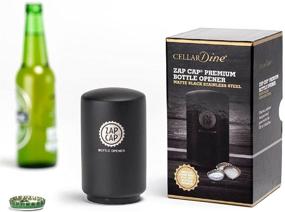 img 4 attached to 🍾 CellarDine Zap Cap Premium Bottle Opener: Stylish Matte Black Stainless Steel, 190x65x40 cm