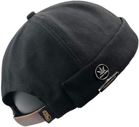 img 3 attached to 🧢 Casual Lovers Visor-Less Skullcap Beanie Hat - Adjustable Cotton Docker Cap by Jerague