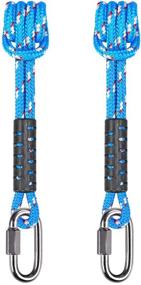 img 1 attached to 🧗 BeneLabel Poseidon Series Safety Ropes, 19.6" Prusik Loops 2-Pack - Blue, 0.39" Diameter