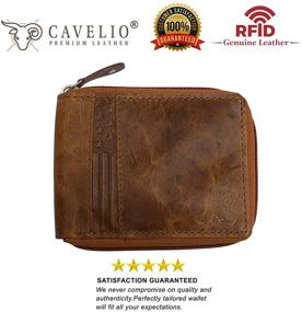 img 2 attached to 💼 Exclusive Premium Leather Zip Around Wallet – Ideal Men's Accessory for Ultimate Protection