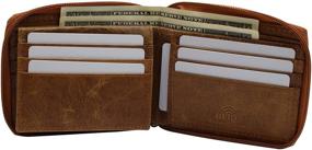 img 1 attached to 💼 Exclusive Premium Leather Zip Around Wallet – Ideal Men's Accessory for Ultimate Protection