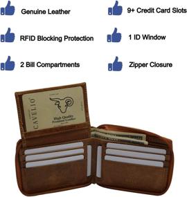 img 3 attached to 💼 Exclusive Premium Leather Zip Around Wallet – Ideal Men's Accessory for Ultimate Protection