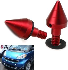 img 4 attached to 🚗 Matte Red Bumper Spike Guards for 2007-2015 W451 Smart Fortwo by iJDMTOY