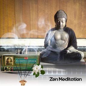 img 3 attached to 120 Incense Sticks Bulk Pack: HEM Egyptian Jasmine - Aromatherapy Zen Scents, 6 Boxes of 20 Sticks