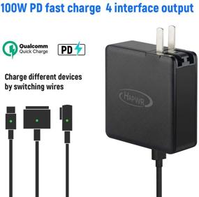 img 3 attached to 🔌 100W GaN Tech 4-Port PD Wall Charger with 5ft USB C Cable for MacBook, USB C Laptops, iPad Pro, iPhone 12, Pixel, Galaxy & More