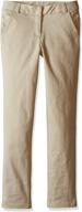 nautica girls uniform straight stretch pants & capris for girls' clothing logo