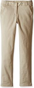 img 4 attached to Nautica Girls Uniform Straight Stretch Pants & Capris for Girls' Clothing
