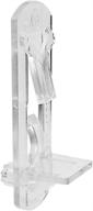 🔌 slide-co 243423 peg: clear, pack of 6 - self-locking shelf support bracket, 1/4" thickness, easy installation with 1/4" diameter hole & 3/4" wooden shelf compatibility logo