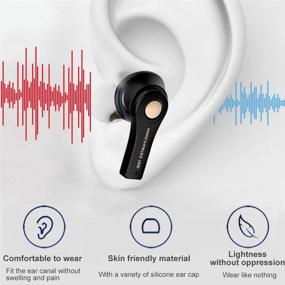 img 2 attached to 🎧 Беспроводные наушники Bluetooth 5.0 с временем воспроизведения 40 часов, беспроводным зарядным кейсом, защитой от воды IP6, управлением кнопками, беспроводными стереонаушниками TWS в ухе с микрофоном для бега, тренировок в зале.