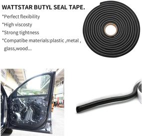 img 1 attached to 🚗 Wattstar 15ft Butyl Tape | 3/8 Inches | High-Quality Headlight Sealant | Black Butyl Sealant Tape for Car/RV Headlights, Taillights, Windshields, Windows, and Doors | 1PC