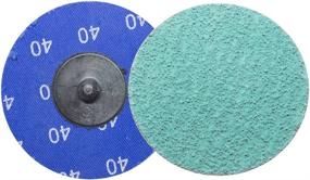 img 2 attached to 🪓 Premium Benchmark Abrasives: 3" Green Zirconia Quick Change Sanding Discs - 36 Grit (25 Pack) with R-Type Backing Pad