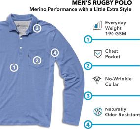 img 2 attached to Одежда Woolly Clothing Mens Merino Rugby для мужчин - мужская одежда для рубашек