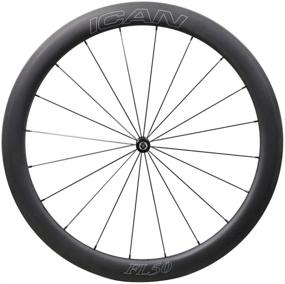 img 2 attached to 🚲 ICAN FL50 Carbon Road Bicycle Wheelset - Clincher Tubeless Ready Rim, Novatec AS511SB/FS522SB Hub, Sapim CX Ray Spokes - Only 1470g (Fast & Light Series)