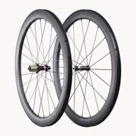 🚲 ican fl50 carbon road bicycle wheelset - clincher tubeless ready rim, novatec as511sb/fs522sb hub, sapim cx ray spokes - only 1470g (fast & light series) logo