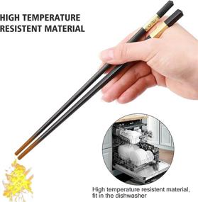 img 2 attached to 🥢 Durable Reusable Chopsticks Set: Dishwasher Safe Fiber Glass Multipack