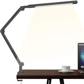 img 4 attached to Modern Architect Swing Arm LED Desk Lamp with Clamp - 9W Dimmable, Eye-Care Light, Timer, Memory, 6 Color Modes - Ideal for Task Study Reading Working - Home, Dorm, Office (Black)