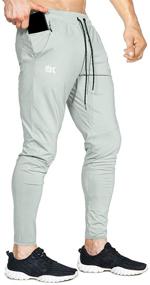 img 4 attached to 🔝 Ultimate Comfort and Functionality: BROKIG Mens Lightweight Gym Jogger Pants with Zip Pocket