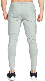 img 2 attached to 🔝 Ultimate Comfort and Functionality: BROKIG Mens Lightweight Gym Jogger Pants with Zip Pocket