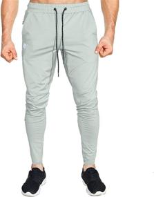 img 3 attached to 🔝 Ultimate Comfort and Functionality: BROKIG Mens Lightweight Gym Jogger Pants with Zip Pocket