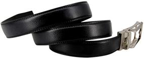 img 3 attached to Yamissi Automatic Buckle Ratchet Leather Belt Accessory - Stylish for Men's Belts