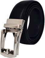 yamissi automatic buckle ratchet leather belt accessory - stylish for men's belts logo