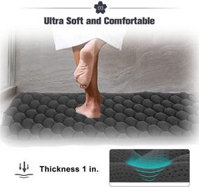 img 1 attached to Enhance Bathing Safety with Idle Hippo 3D Air Mesh Non-Slip Bathtub Mat