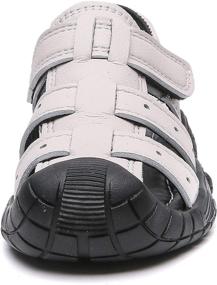 img 2 attached to Komfyea Toddler Sandals: Premium Leather Outdoor Boys' Shoes for All-Day Comfort