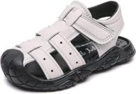 komfyea toddler sandals: premium leather outdoor boys' shoes for all-day comfort logo