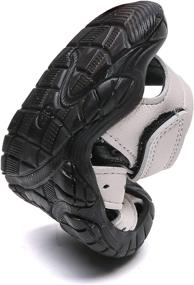 img 1 attached to Komfyea Toddler Sandals: Premium Leather Outdoor Boys' Shoes for All-Day Comfort