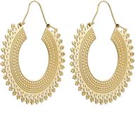 👑 14k gold plated lightweight large hoop earrings for women and girls - cddos logo