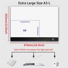 img 2 attached to Diamond Painting Light Pad A3L: Large Size LED Light Pad with Storage Bag & Metal Stand—Dimmable Diamond Painting Light Board