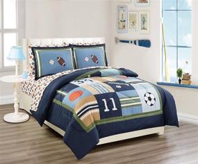 img 3 attached to Multicolor Basketball Comforter - Stylish Addition to Kids' Home Store