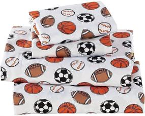 img 1 attached to Multicolor Basketball Comforter - Stylish Addition to Kids' Home Store