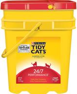 purina tidy cats 24/7 performance multi cat clumping litter - 35 lb. pail logo