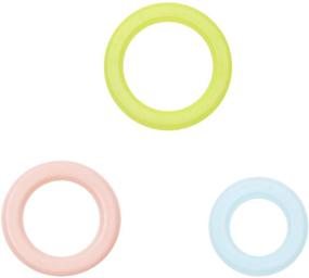 img 4 attached to 🌈 Colorful Set of 300 Mini Skater Knitting Marker Round Rings: 3 Sizes included