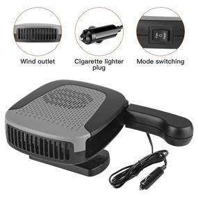 img 3 attached to 🌬️ 12V 150W Automobile Windscreen Fan: A Versatile 2-in-1 Fast Heating Defrost Solution