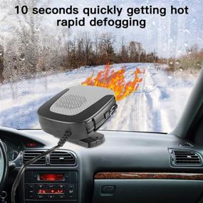 img 2 attached to 🌬️ 12V 150W Automobile Windscreen Fan: A Versatile 2-in-1 Fast Heating Defrost Solution