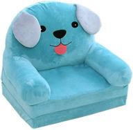 🛋️ fivtyily cute cartoon kids sofa chair: soft plush toddler armchair for living room & bedroom (light blue) - toddler furniture for ultimate comfort and style logo