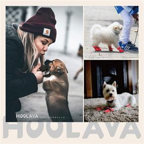 img 3 attached to 🐾 Hoolava Dog Shoes: Winter Boots for Small Medium Dogs and Puppies - Paw Protector with Reflective Straps, Non-Slip Dog Booties (4PCs)