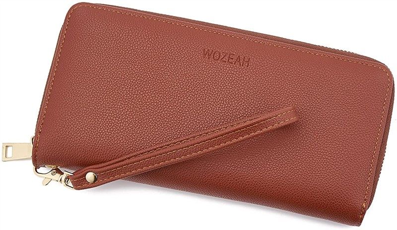 wozeah womens blocking leather color 12 로고
