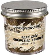 stampendous aged embossing enamel: 0.65-ounce gold finish logo