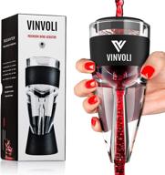 🍷 vinvoli wine aerator - premium red wine aerator decanter with exclusive triple-stage aeration, pourer, wine sediment filter - exceptional quality and convenience for wine enthusiasts, waitstaff, and sommeliers logo