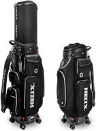 👜 helix-golf easy carry golf cart bag with retractable club holder, locking wheels and integrated handgrip logo