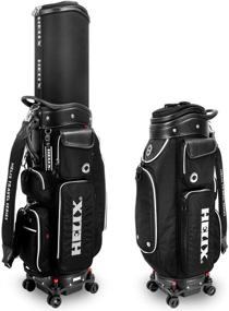 img 4 attached to 👜 Helix-Golf Easy Carry Golf Cart Bag with Retractable Club Holder, Locking Wheels and Integrated Handgrip