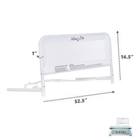 img 1 attached to 🛏️ Dream On Me White Mesh Security Rail: 15 Inch Safety Guard for Peaceful Sleep