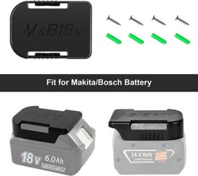 img 3 attached to YongerTool 5 Pack Battery Holder for Makita & 🔋 Bosch 18V Lithium Ion Batteries: BL1860B 1850B 1840B 1820B DCB609