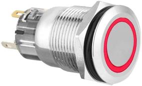 img 4 attached to 🚗 ESUPPORT Stainless Steel 12V 5A Car Auto Boat Red Angel Eye LED Light Lamp Metal Push Button Rocker Toggle Switch On Off - Versatile and Durable Control Switch for Various Applications