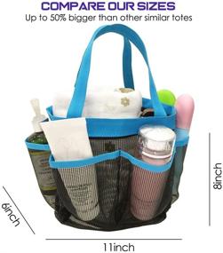 img 2 attached to Convenient YuCool 2 Pack Portable Mesh Shower Caddy-Blue: Organize Your Shower Essentials On-The-Go!