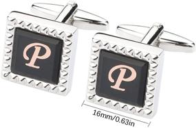 img 1 attached to HHGEE XING Cufflinks: Sleek Business Initials Men's Accessories for the Modern Gentleman